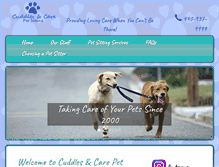 Tablet Screenshot of cuddlesandcare.com